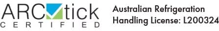 ARC Tick Certified — Refrigeration Handling Licence L200324
