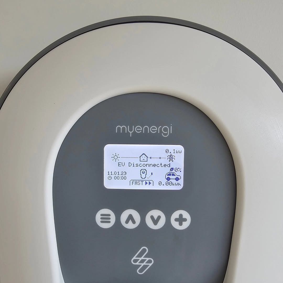 Zappi myenergi fresh installation with bubble-wrapped cable